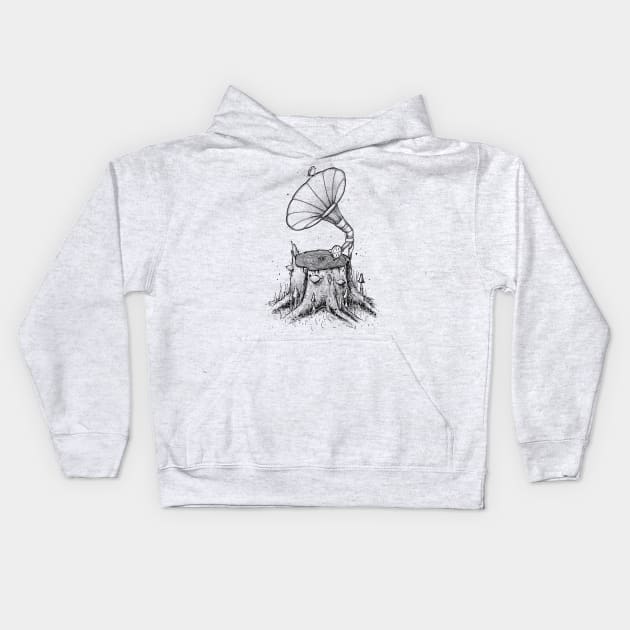 gramophone Kids Hoodie by rudoi